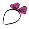 Unique Bargains Sequined Handmade Bow Headband for Halloween 1 Pc - 4 of 4