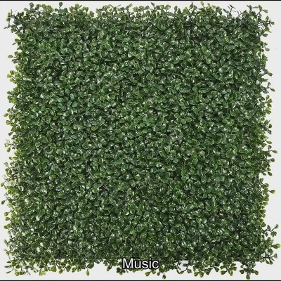 UV Resistant Green Artificial Boxwood Panels for Indoor/Outdoor Decor