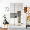 Wall Mirror Tiles, 16"x12"x12count Full Length Home Gym Mirror for Garage, Bedroom, Over The Door - 3 of 4