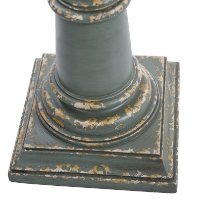 Avignon Blue and White 64" 3-Way Floor Lamp with Fabric Shade