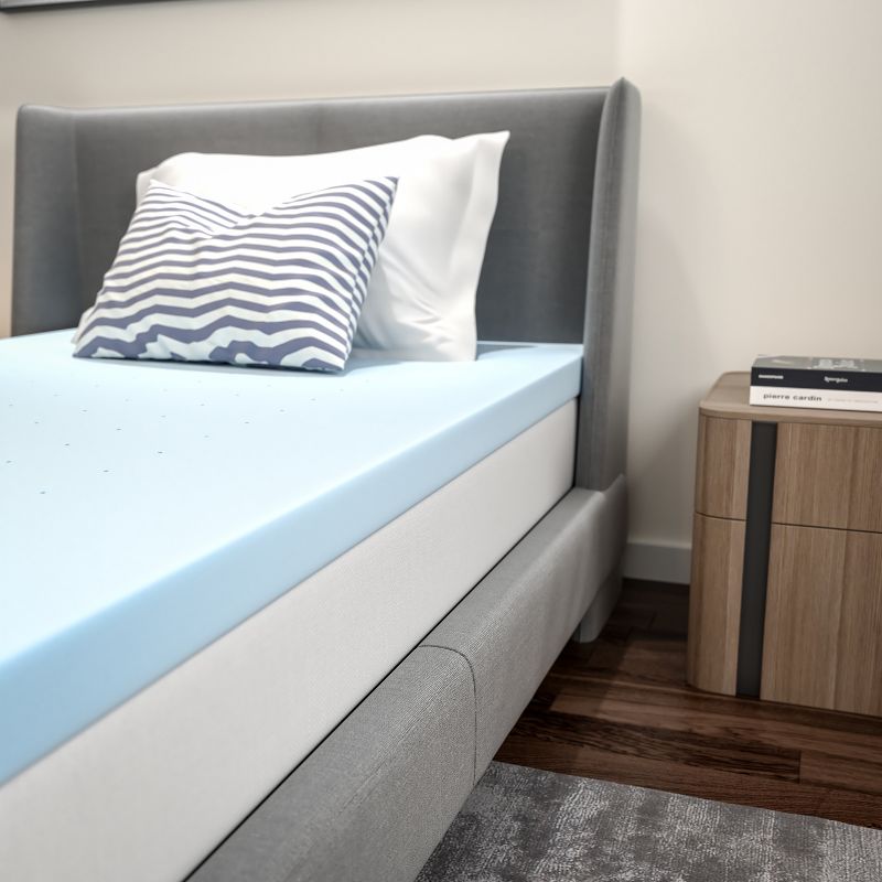 Flash Furniture Capri Comfortable Sleep 3 inch Cool Gel Memory Foam Mattress Topper, 4 of 12