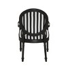 Forsythe Accent Chair Black/White- Treasure Trove Accents: Modern Stripe Design, Birch Frame, Polyester Upholstery - 3 of 4