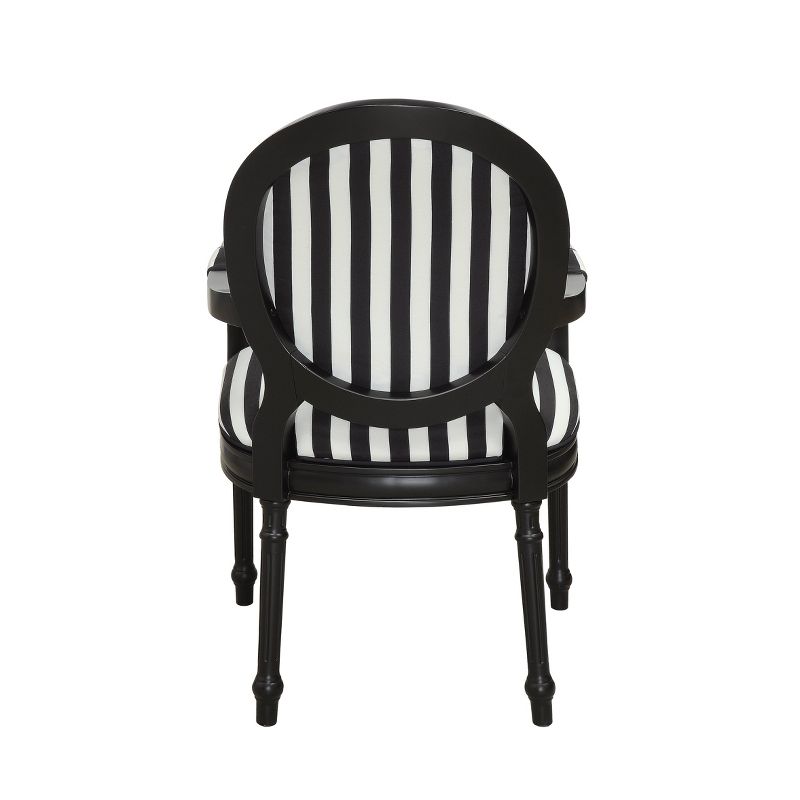 Forsythe Accent Chair Black/White- Treasure Trove Accents, 4 of 7
