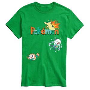 Men's - Pokémon - Cyndaquil, Oshawott, Rowlet Short Sleeve Graphic T-Shirt - 1 of 3