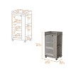 NicBex Mobile Kitchen Island Cart Morden Kitchen Carts on Wheels with Storage with 1 Glass Cabinet Door for Kitchen - 2 of 4