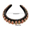 Unique Bargains Women's Bling Double-layered Rhinestone Flannel Wide Edge Headband 5.71"x1.30" 1Pc - 4 of 4