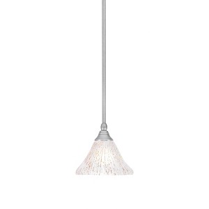 Toltec Lighting Any 1 - Light Pendant in  Brushed Nickel with 7" Frosted Crystal Shade - 1 of 1