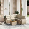 vidaXL Garden Sofa Set Beige PE rattan Large Modular Garden Sofa Set - 2 of 4