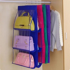 1pc Double-sided Bag Hanging Hanger, Bag Hanging Organizer, Bag Collection Storage Holder 20lbs(MAX) - 1 of 4