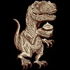 Men's Design By Humans Velociraptors love cupcakes! By T-Shirt - 2 of 4