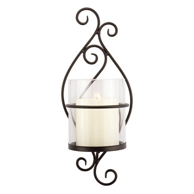 Wall Sconce Pillar Candle Holder - Stonebriar Collection