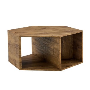 NicBex 25 Inch Hexagonal Coffee Table with Storage shelf,Side Center Table for Living Room,Bedroom - 1 of 4