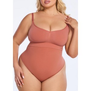 She's Waisted Womens SmoothingSeamless Sculpting High-Waist Thong Shapewear - 1 of 4