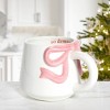 Garven 13.5oz Debossed Bow Mug Pink - 3 of 3
