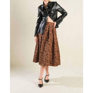 Women's Eternal Devotion Woven Full Midi Skirt - FLYING TOMATO - 1 of 4