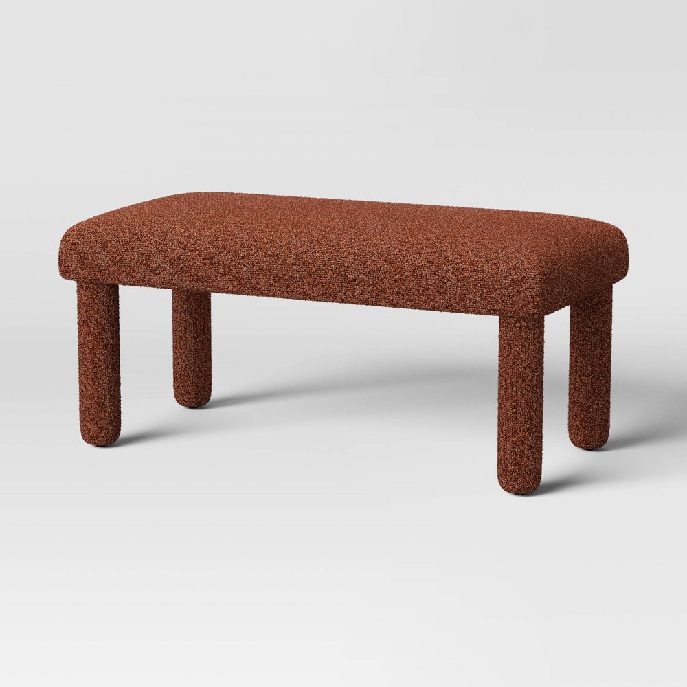 Upholstered Bench Rust Boucle - Room Essentials™