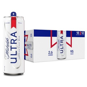 Michelob ULTRA Superior Light American Lager Beer - 18pk/12 fl oz Cans - 1 of 4