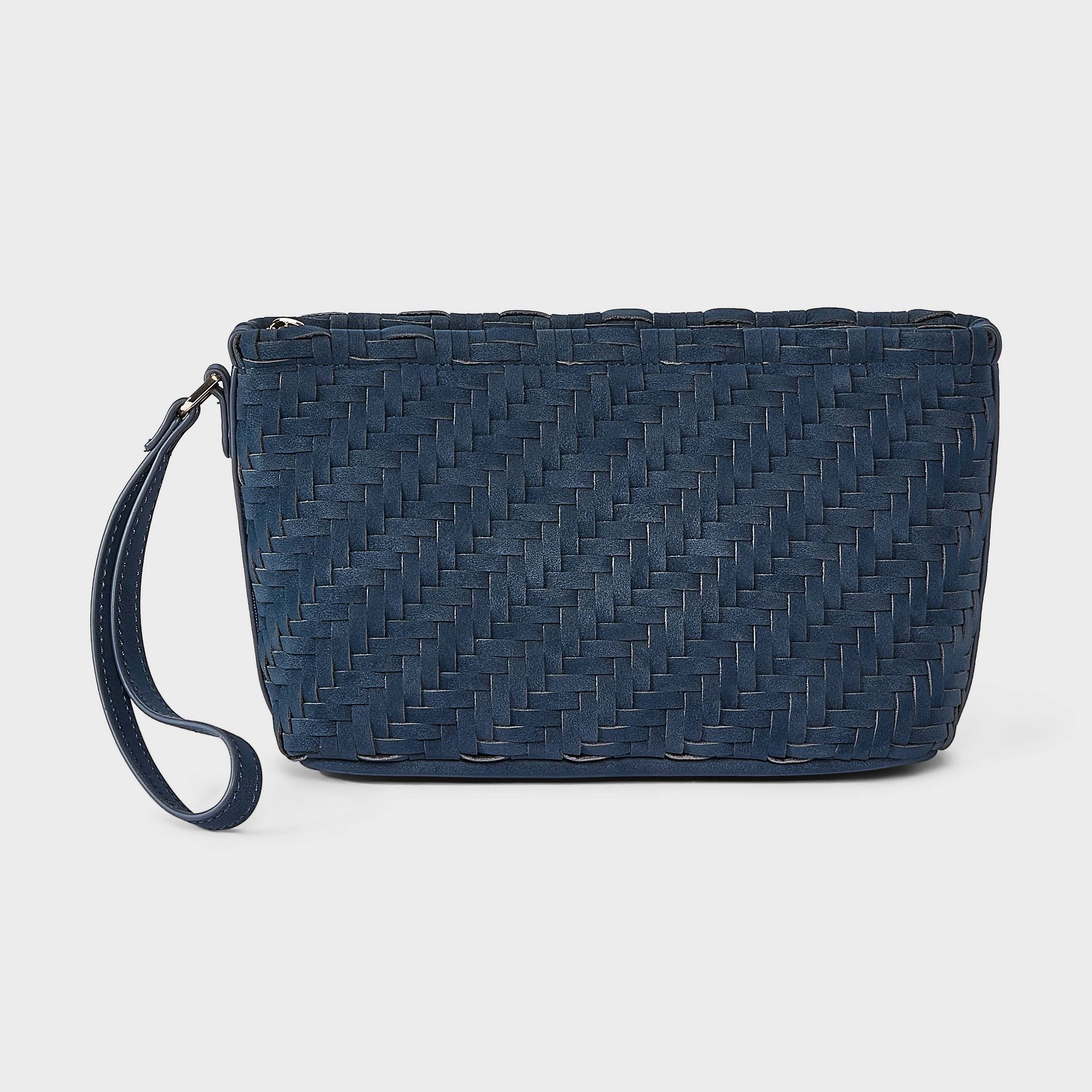 Faux Nubuck Woven Wristlet Pouch - A New Day™