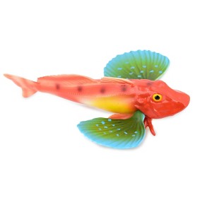 Collectible Wildlife Gifts | Fish, Flying Gurnard Fish, Barred Bichir, Museum Quality, Hand Painted, Rubber Fish,  Toy Model, Gift,   7"  CH343 BB134 - 1 of 4
