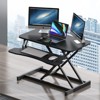 FONTOI 32" Desk Converter, Height Adjustable Sit to Stand Riser with Wide Keyboard Tray Xmas, Black, 16.5"*19.8"*32" - 4 of 4