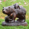 SPI Home Playtime Garden Sculpture – Bear and Cubs, 17" Resin Wildlife Family Statue, Rustic Outdoor Decor - 3 of 3