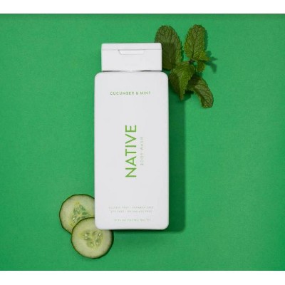 Native Body Wash - Cucumber &#38; Mint - Sulfate Free - 18 fl oz