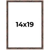 PosterPalooza | 14x19 Thin Bamboo Picture Frame, UV Acrylic, 2 Finishes - Gold and Brown - 2 of 4