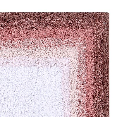 Rose Ombre Cotton Tufted Bath Rug Set, 17" x 24" and 24" x 40"