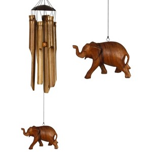 Woodstock Windchimes Half Coconut Chime Elephant, Wind Chimes For Outside, Wind Chimes For Garden, Patio, and Outdoor Decor, 24"L - 1 of 4