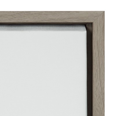 Hydrangea Cluster Floral Print on Canvas with Gray Frame