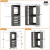 Aheaplus Closet Organizer System with 6 Hanging Rods and Drawers, Freestanding Closet System with Shelves - 4 of 4