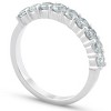 Pompeii3 1/2ct Diamond 9-Stone Womens Wedding Ring 14k White Gold - 3 of 4