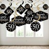 Big Dot of Happiness Adult 50th Birthday - Gold - Birthday Party Hanging Decor - Party Decoration Swirls - Set of 40 - 3 of 4