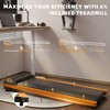 FIONECA 6% Incline Under Desk Treadmill ¨C Portable Walking Pad with LED Display, 1HP, 220 lbs Capacity - 3 of 4