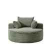55" Corduroy Sponge Single Sofa, Fluffy Modern Sleeper Chair, No Assembly Required for Living Room - 4 of 4