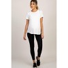 PinkBlush Black Solid Basic Maternity Leggings - 2 of 4
