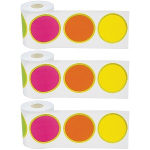 Teacher Created Resources® Confetti Colorful Circles Straight Rolled Border Trim, 50 Feet Per Roll, Pack of 3 - 1 of 3