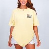 S.W.Smiley Life Is Better Cereal - Women's Garment Dyed Graphic T-Shirt - 3 of 4