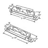 Brixwell 52-937 Sliding Window Roller Assembly tandem swr199 - 4 of 4