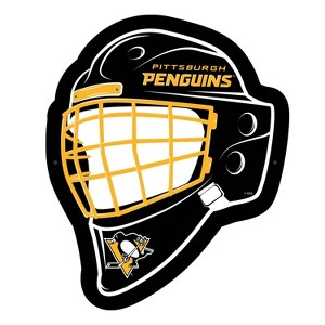 Evergreen Ultra-Thin Edgelight LED Wall Decor, Helmet, Pittsburgh Penguins- 15.6 x 19 Inches Made In USA - 1 of 4