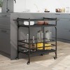 vidaXL Kitchen Trolley Black 32.3 in.x15.7 in.x30.9 in. Engineered Wood - 4 of 4