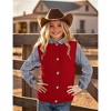 Clearlove Girls’ Sleeveless Cable Knit Buttoned Vest with Lightweight Open Cardigan and Round Neck Sweater Vest with Pockets - 3 of 4