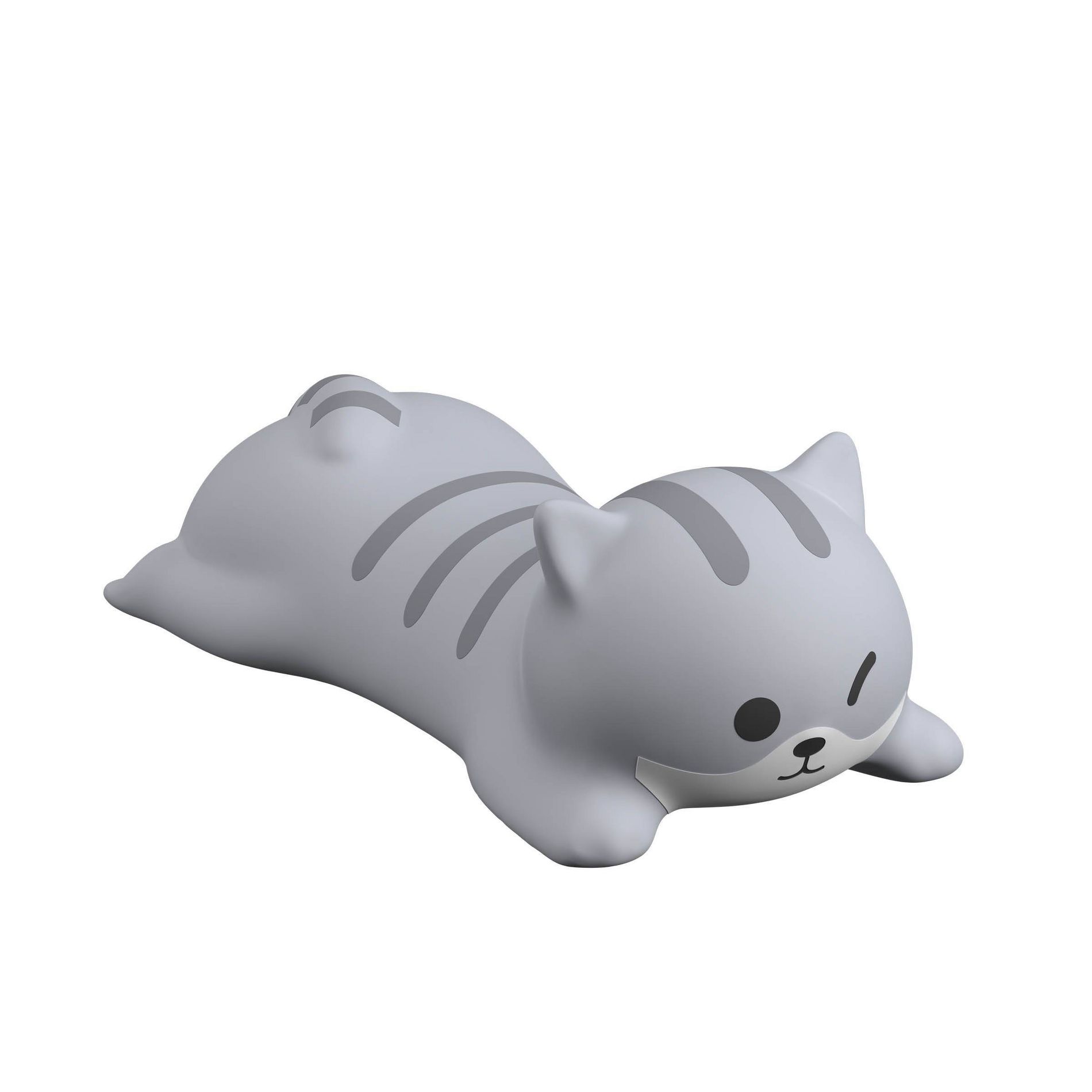 Gems Cat Wrist Rest - Gray: Foam Flexible Design for Keyboard and Mouse