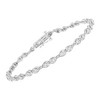 Haus of Brilliance Silver 1/2 cttw Miracle-Set Diamond Pear Shaped Link Bracelet - 3 of 4