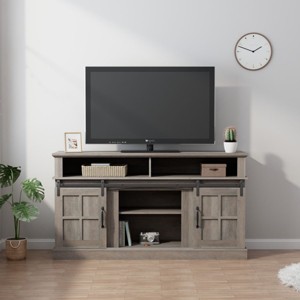 58 Inch TV Stand With Storage Cabinet And Shelves, Television Entertainment Center For Living Room-Cuddlewood - 1 of 4