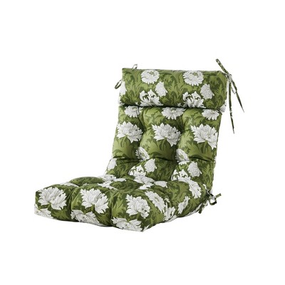 ARTPLAN Patio Chair Cushions Combined Seat and Back,Tufted Outdoor Swivel Chair Cushion with Tie,44"x20"x4"，1 Count,Floral