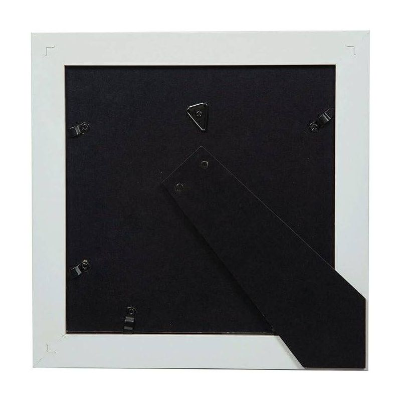 Gallery Solutions 8&#34;x8&#34; Flat White Tabletop Wall Frame with Double White Mat 5&#34;x5&#34; Image, 5 of 6