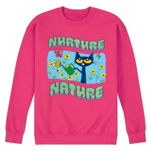 Men's - Pete the Cat - Nurture Nature Graphic Fleece Sweatshirt - 1 of 4