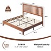 AMERLIFE Solid Wood Bed Frame with Grille Headboard - 2 of 4
