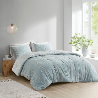 PAGED Full/Queen Comforter Set Elegant 3 Piece Bedding Sets, Cotton Jacquard Bed in a Bag with 1 Quilt and 2 Pillowcases for Bedroom